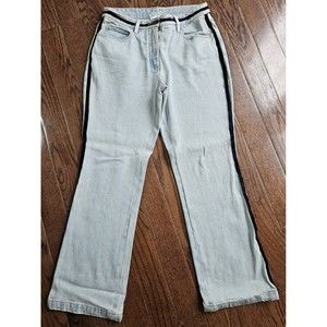 Vintage 90s Newport News Women's Jeanology Jeans Size 12 Y2k Striped